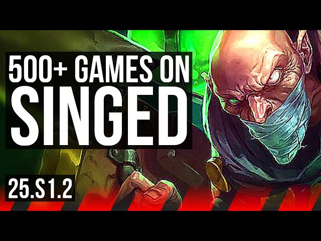 SINGED vs JAYCE (TOP) | Rank 7 Singed, 500+ games | KR Grandmaster | 25.S1.2