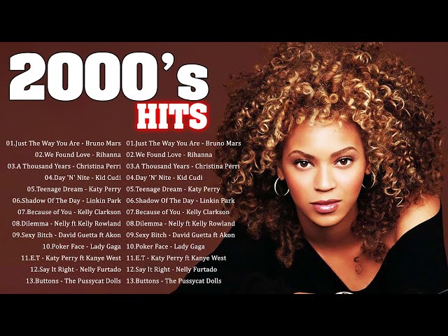 hit songs of 2000s ᴴᴰ - Rihanna, Eminem, Katy Perry, Nelly, Avril Lavigne, Lady Gaga