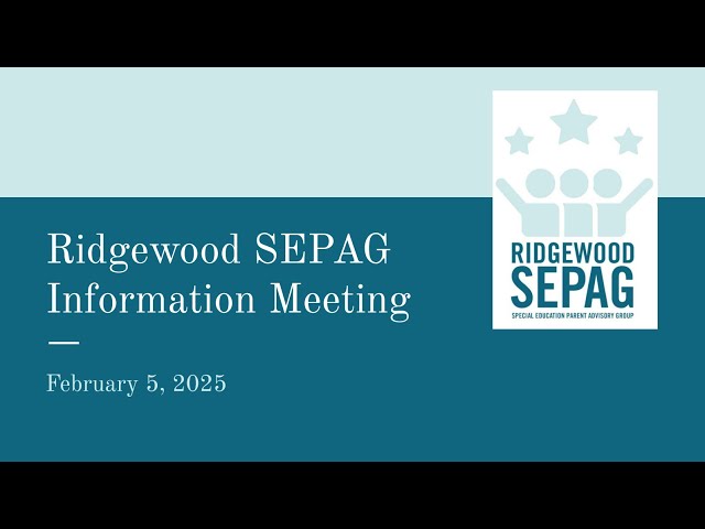 Ridgewood SEPAG Live Stream