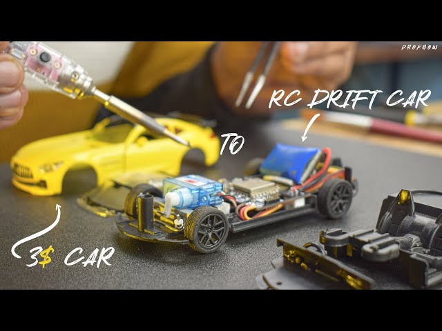 Turning this 3$ 1/43 scale Car into a RC Drift Car - DIY Micro RC Car