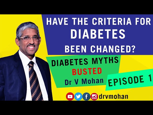 Dr  V  MOHAN CLEARS MYTHS ABOUT DIABETES