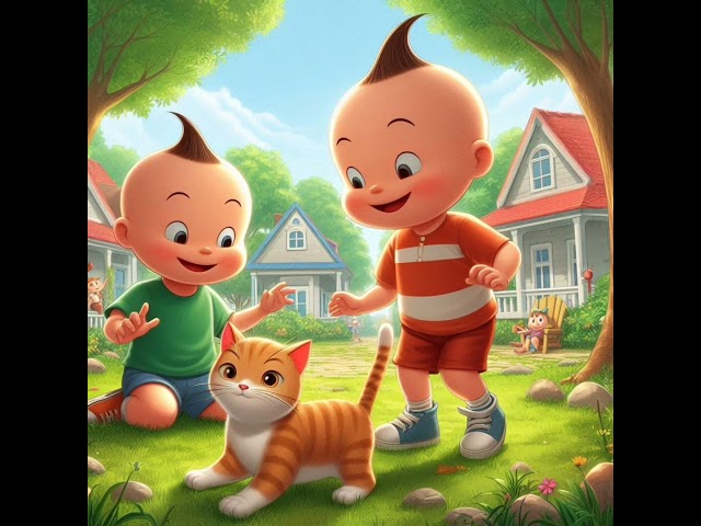 Upin & Ipin Playing with cats in the park. #kartun #animasi #cartoon #animation #upinipin #kucing