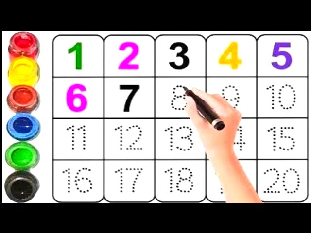 learn 1 2 3 4 5 6 7 8 9 10 counting number | educational shape's #123 #shapes #education #colors