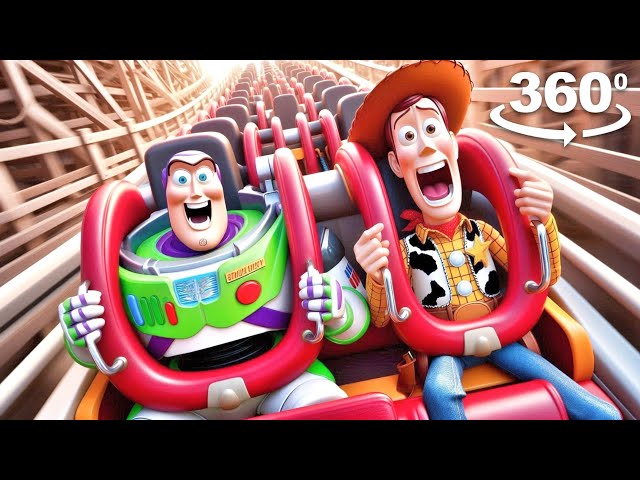 Toy Story Pirate Ship Roller Coaster in VR 360°!