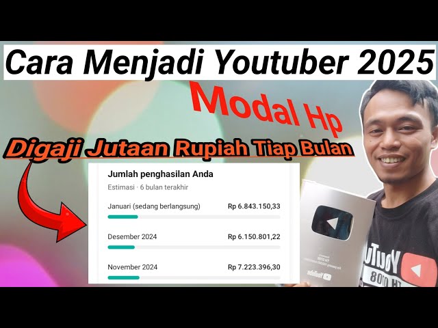 How to Become a Youtuber 2025 || Salary Millions of Rupiah Per Month