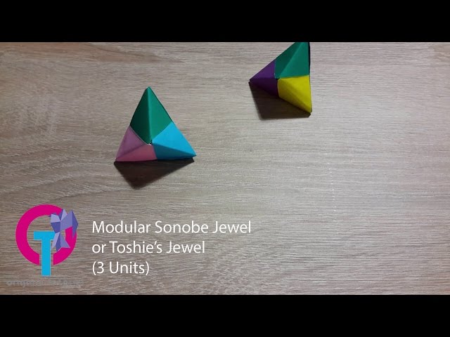 Origami Tutorial : Modular Sonobe Jewel or Toshie's Jewel