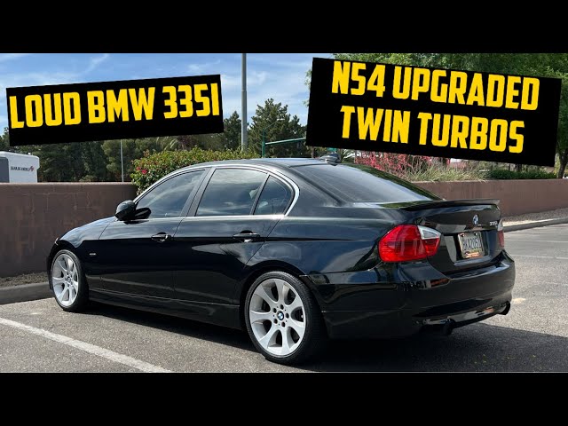 Loud Upgraded Twin Turbo BMW 335i N54 - POV Acceleration & Exhaust Clips (REV LIMITER)