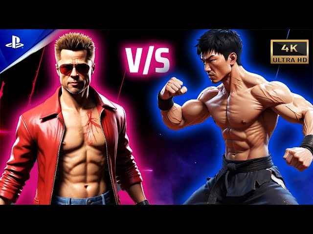 Brad Pitt vs Bruce Lee UFC 5 | The Dragon Enters Fight Club