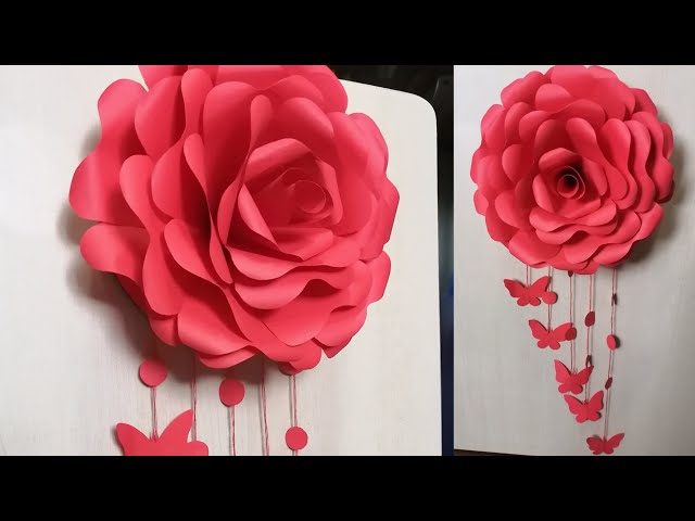 Rose Wall Hanging Craft - Wall decor craft idea