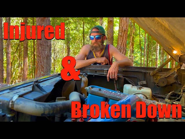 Broken Down & Injured | Truck Camper Vlog | RV Life | DestinatioNow Ep122