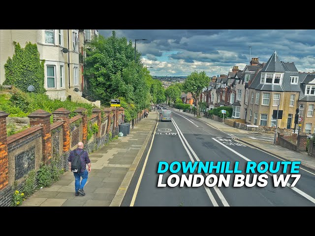 20-min downhill London double-decker bus ride from Muswell Hill to Finsbury Park - Bus Route W7 🚌