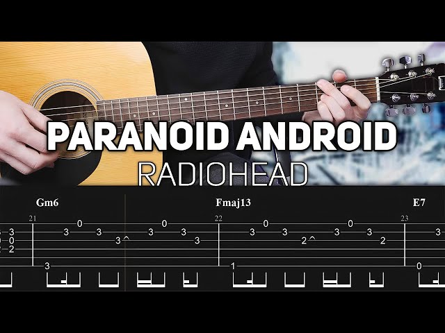 Radiohead - Paranoid Android (Guitar lesson with TAB)