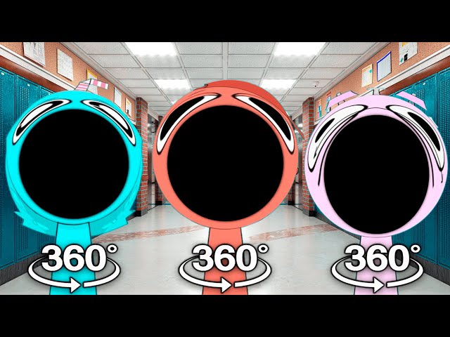 Pop Incredibox Sprunki In YOUR School 360° Video Animation | VR /4K