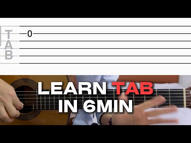 Learn to Read Guitar TAB in 6.62 minutes (Beginners with Exercise)