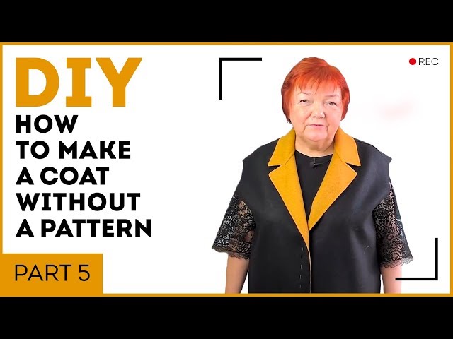 DIY: How to make a coat withot a pattern. Part 5. How to sew the 2-layer cashmere. Sewing tutorial.