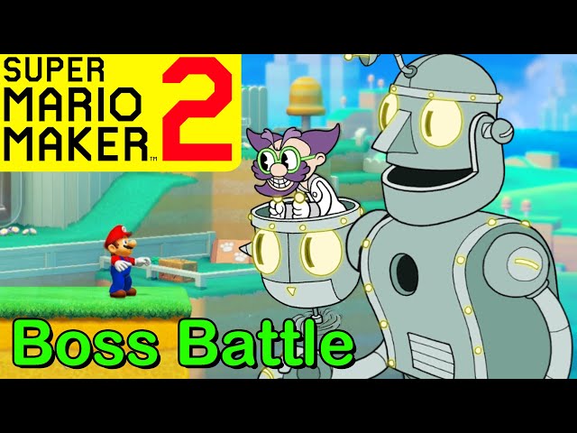 Mario Maker 2 - How to make DR KAHL'S ROBOT boss battle (Mario Maker 2 Boss ideas)(CUPHEAD bosses)