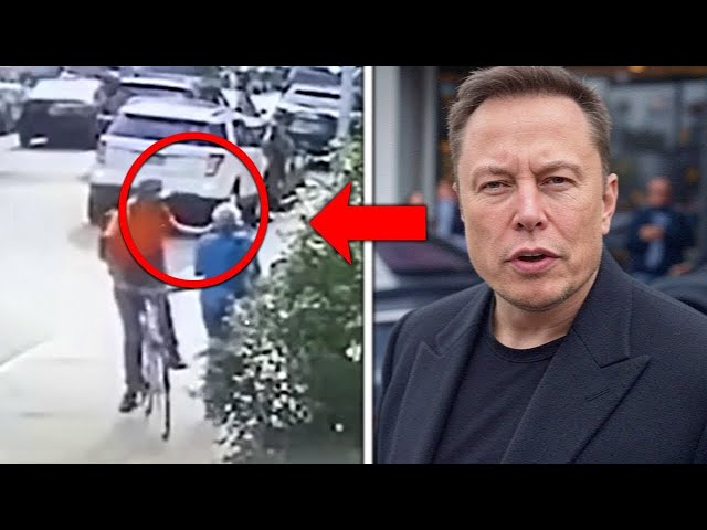 Brute On Bike Punches 60 year old Woman, Unaware Elon Musk Was Watching