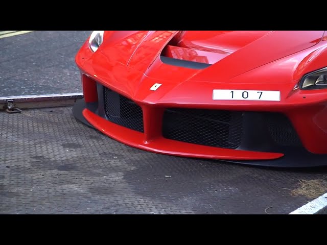 $4 Million Arab LaFerrari SCRAPES BADLY when being unloaded in London !!