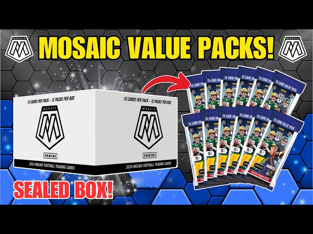 AWESOME HITS!! OPENING A FULL VALUE PACK BOX of 2024 Mosaic Football