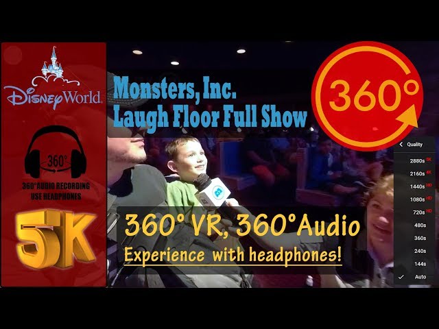 [5K 360°, 360° Audio] Monsters, Inc. Laugh Floor Immersive Full Show! - Magic Kingdom, Disney