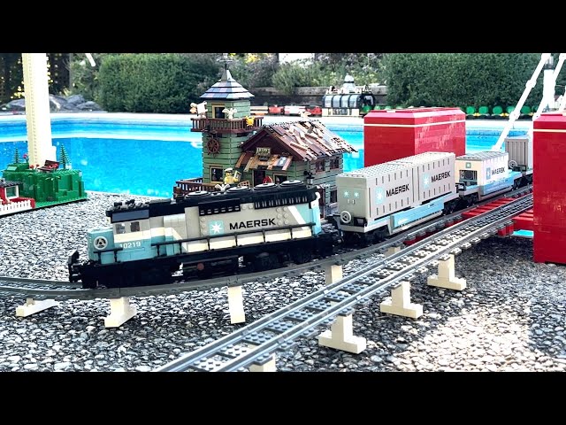 LEGO Cargo Train with 60 Wagons and 5 Locomotives!!