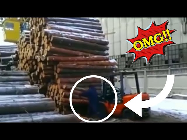 Best shots of Forklift Crash and Fail - noob drivers compilation