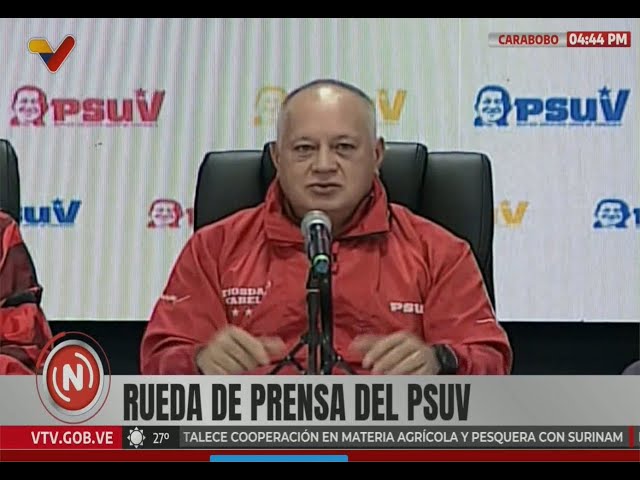 Diosdado Cabello en la rueda de prensa del PSUV, 3 de febrero de 2025, desde Carabobo