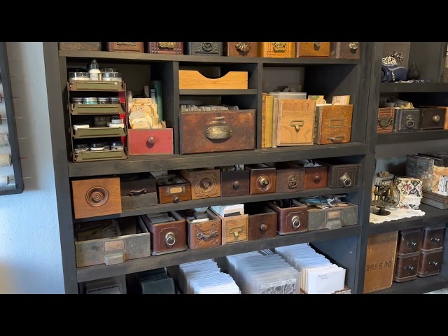 Antique, Vintage & Repurposed item craft room: An organization ideas tour