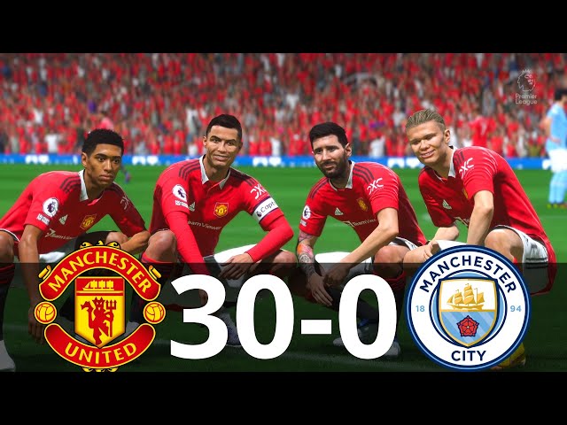 MESSI, RONALDO, MBAPPE, NEYMAR, HAALAND, ALL STARS | MAN UNITED 30-0 MAN CITY