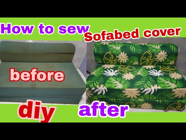 How to sew Sofa bed cover with zipper||step by step|Jasfelvlog