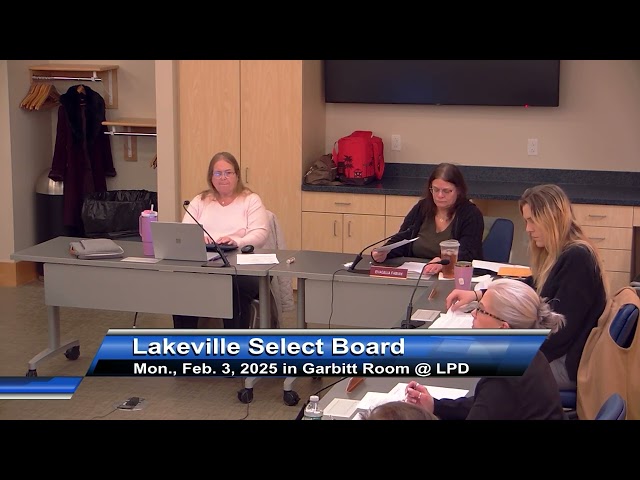 Lakeville Select Board, 2-3-25