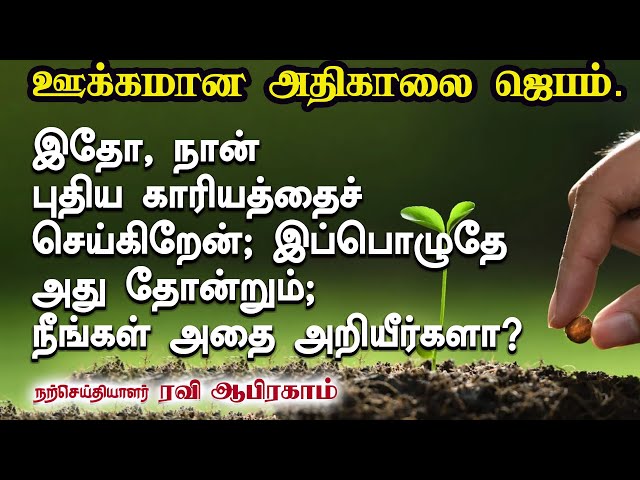 இதோ, நான் புதிய காரியத்தைச் செய்கிறேன்; |Morning Prayer|Tamil Christian Message|Ravi Abraham.