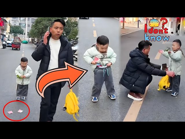 Dad's Money Fell, The Cute Baby Hid It Immediately#comedy #cutebaby#funnyvideos#smile