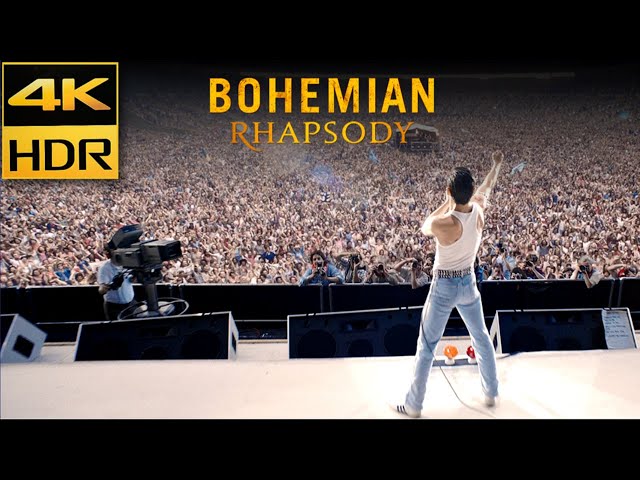 Bohemian Rhapsody "Radio Ga Ga" Live Aid Scene 4K HDR & HQ Sound  Eng,Japanese,Korean subtitles