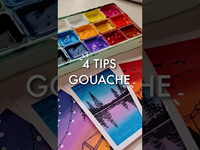 4 tips para pintar con gouache 🖌🎨 | #shorts #arte #pintura #gouache #gouachepainting