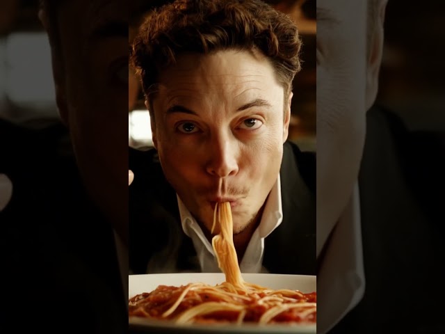 ELON & GIORGIA - Spaghetti at midnight (short version)  #giacomodesimone#GiorgiaMeloni #ElonMusk