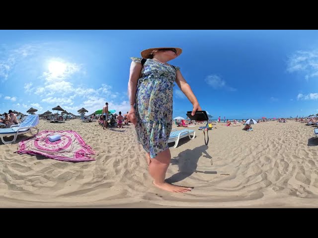 VR 360° Beach Walking |Look Around La Marina Beach Beach 07 07 2024