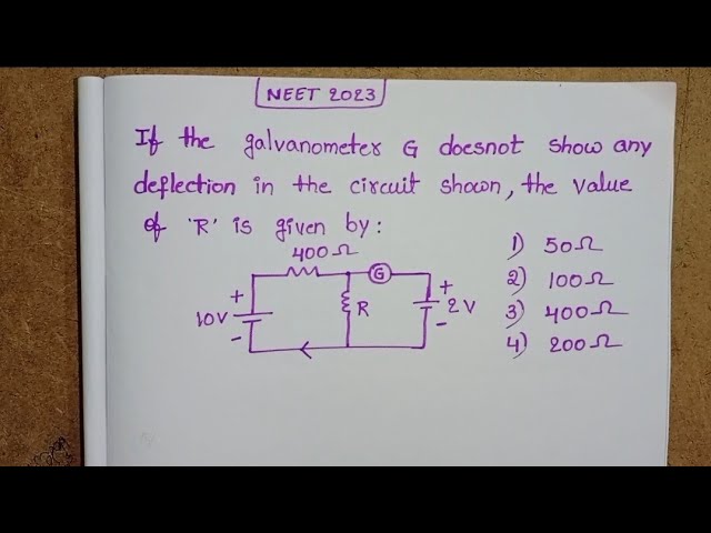 If the galvanometer G does not show any deflection in the circuit shown,the value of R is given by: