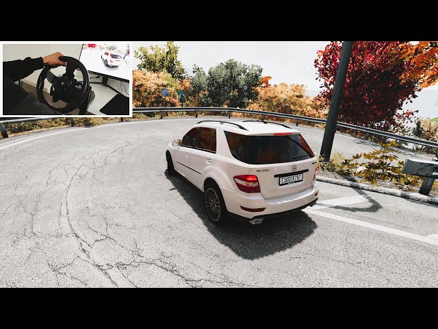 Mercedes ML550 AMG Beamng Drive ( steering wheel gameplay )