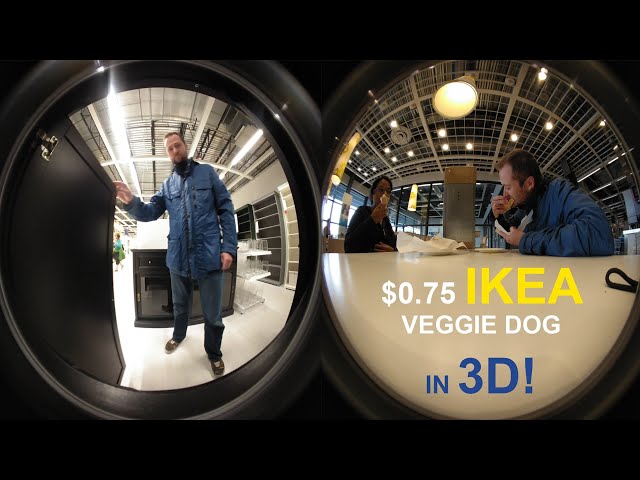 VR180 3D - FOOD REVIEW - Ikea Veggie Dogs [60FPS] (Dizziness Warning*)