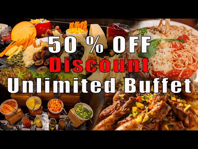 5 Star Hotel එකක 50% OFF Buffet එකක් | Budget Buffet | Courtyard by marriott low cost mediterranean