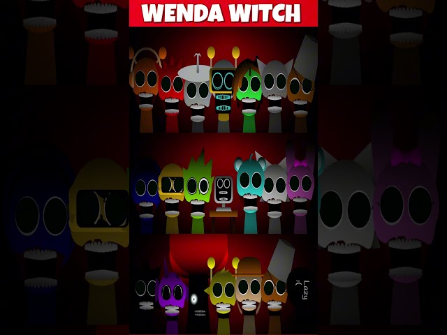 Wenda witch disguiser magic phase 3 ? all turn into wenda #sprunki #incredibox #gaming #shorts