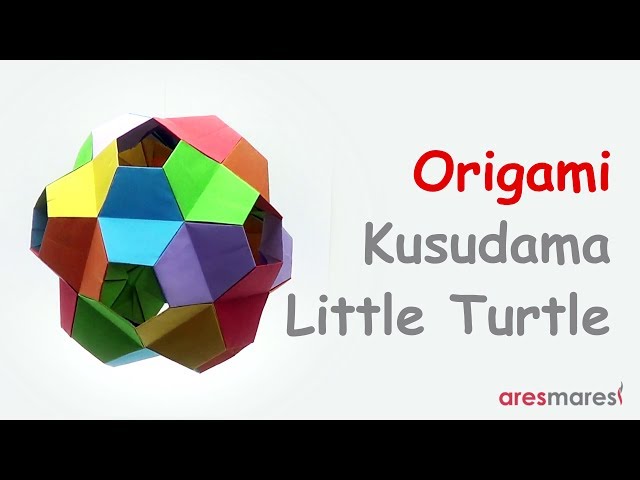 Origami Kusudama Little Turtle (intermediate - modular)