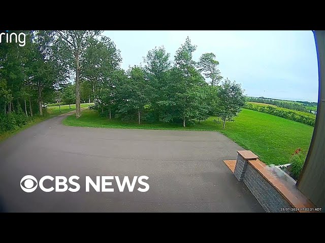 Meteorite crash landing captured on Ring doorbell