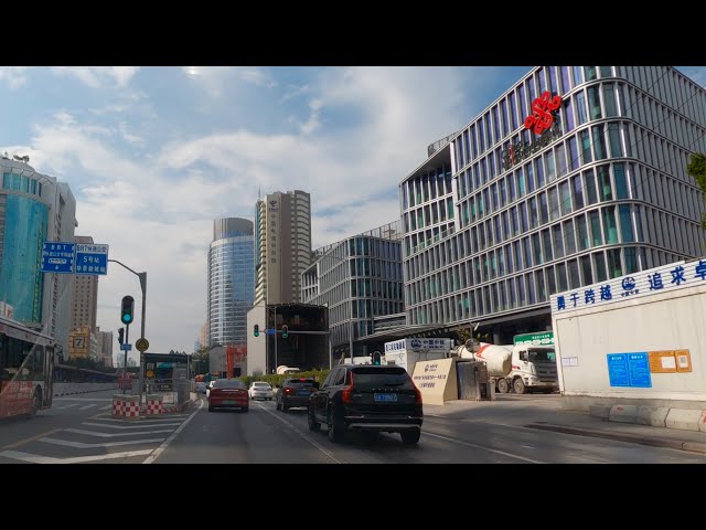 Relaxing driving Downtown in Guangzhou|Sleep and Study|road noise|white noise|4K HDR| ASMR