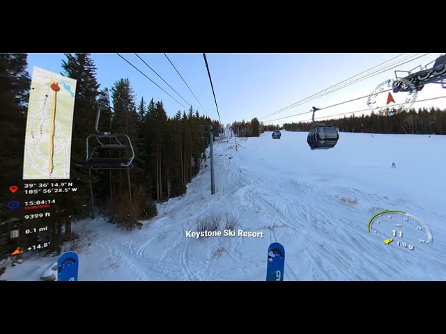 Ride Keystone’s Summit Express ski lift with 360 camera video!