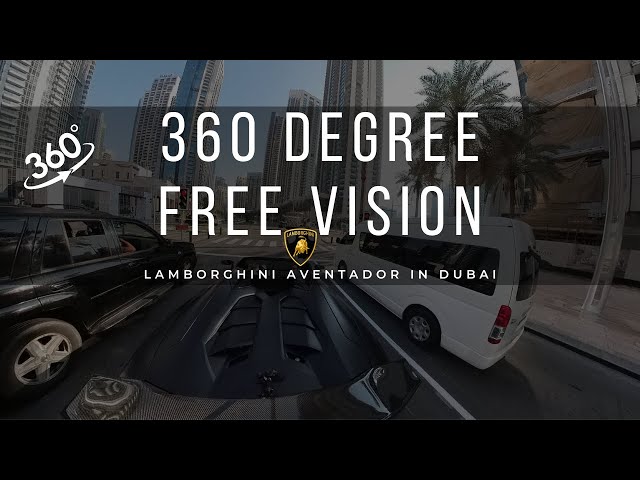 [360 DEGREE 6K HDR] Lamborghini Aventador Cruise in Dubai Downtown