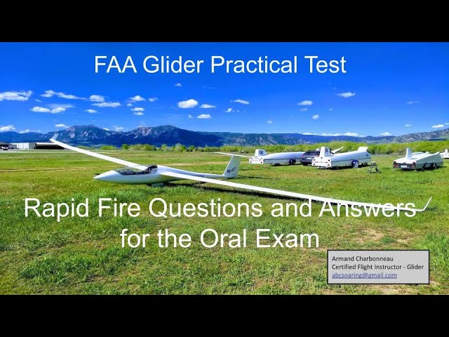 Rapid Fire Prep Quiz for Glider Checkride