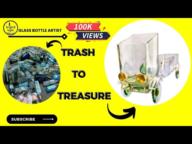 Glass Bottle TRUCK?! You Won't Believe This Upcycle! #bottleart  #diy #trashtotreasure