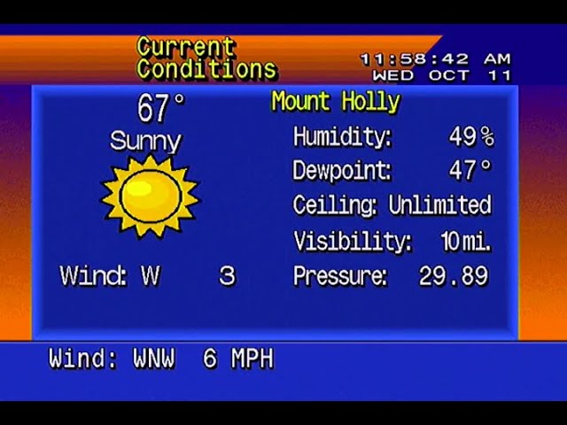 Live Weather Information - Mount Holly, New Jersey NJ  - (Star 4000)